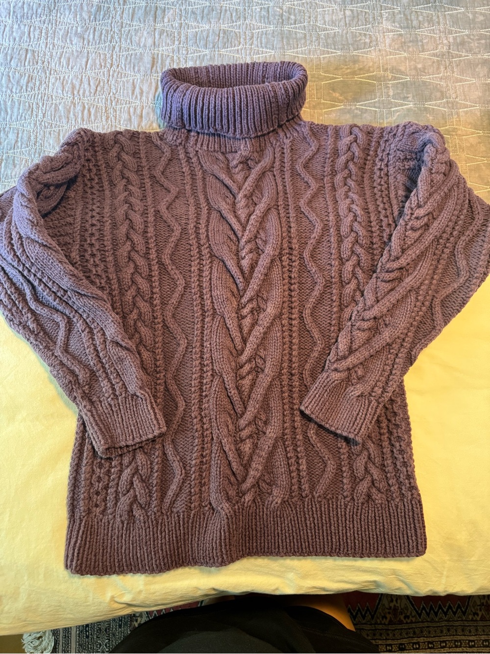 Vintage Banana Republic Safari Plum Cable Knit Sweater